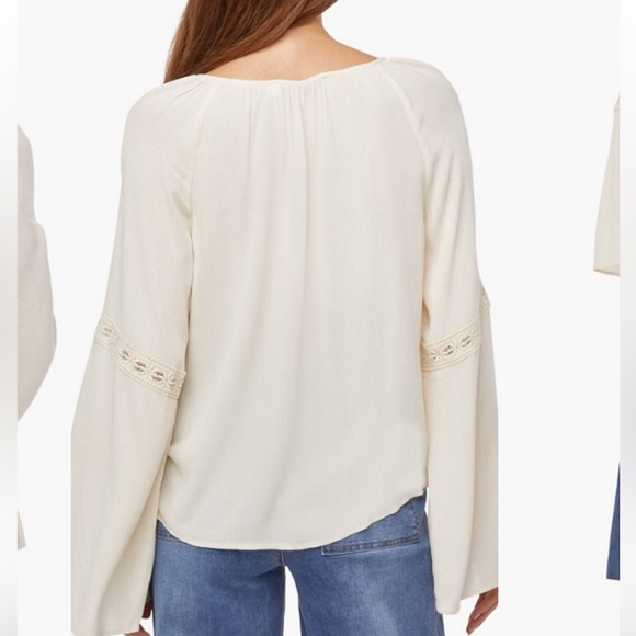 Lace up white blouse NWT - Picture 2 of 3